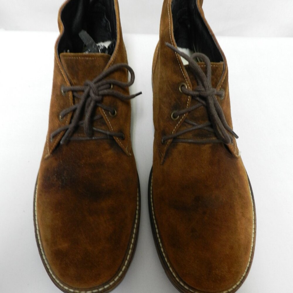 NAOT Pilot Suede ankle lace up Boots Shearling lined Men brown Size Sz 43 10.5 - Picture 10 of 12